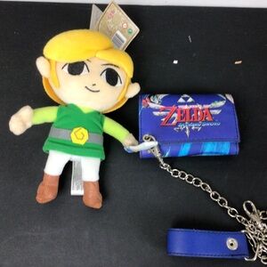 Zelda Plush Toy with Zelda Chain Blue Wallet